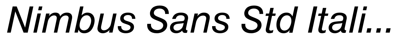 Nimbus Sans Std Italic (D)